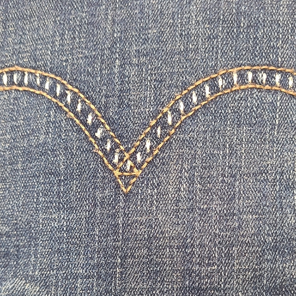 Levi's 415 Classic Boot Jeans High Waist Rise Dark Wash Embroidered Details Y2K - Picture 16 of 17
